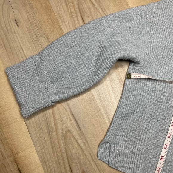 Worthington Ribbed Mock Neck Sweater Gray Womens Petite Small Soft Knit - Picture 7 of 8